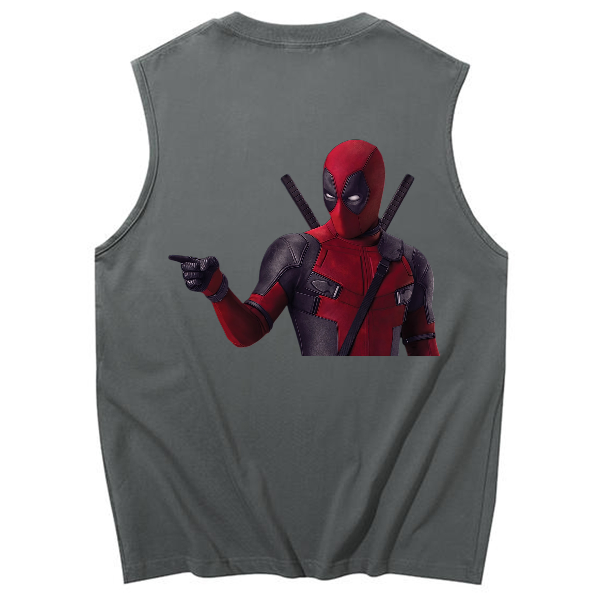 （画像用） Deadpool デッドプール コットン100％タンクトップ（背面プリント）